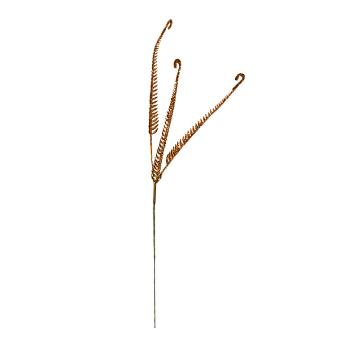 DEKOR LIST PAPRADIA, 3 VETVY, MEĎ