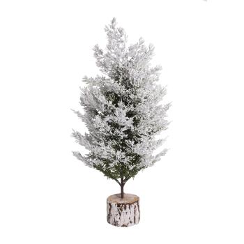 BOROVICA, DREVENÝ PODSTAVEC, ZASNEŽENÝ