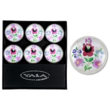 SKLENENÁ MAGNETKA NA CHLADNIČKU, 6 KUSOV SO VZOROM "KALOCSAI"