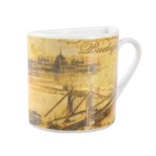 KERAMICKÝ STOLOVÝ MAGNET, MIDI HRNČEK, STAROŽITNÝ BUDAPEŠTIANSKY VZOR