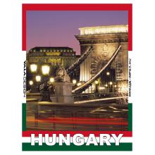 KOVOVÁ MAGNETKA NA CHLADNIČKU, VEČERNÝ REŤAZOVÝ MOST