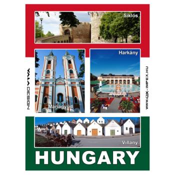 KOVOVÁ MAGNETKA NA CHLADNIČKU, JUHOZÁPADNÉ MAĎARSKO