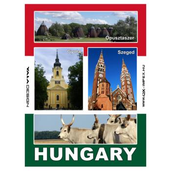 KOVOVÁ MAGNETKA NA CHLADNIČKU, JUHOVÝCHODNÉ MAĎARSKO