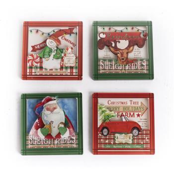 PLASTOVÁ MAGNETKA NA CHLADNIČKU, VIANOČNÝ VZOR