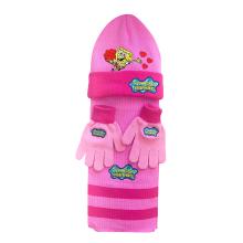 LICENCIA ČIAPKA ŠÁL RUKAVICE SET, SPONGYABOB, RUŽOVÁ