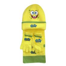 LICENCIA ČIAPKA ŠÁL RUKAVICE SET, SPONGYABOB, ŽLTÁ