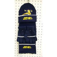 SADA ČIAPKY, ŠÁLU, RUKAVÍC S "NINJA STRIKE", MODRÁ