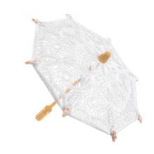 ČIPKOVÝ DÁŽDNIK, HÁČKOVANÝ BIELY