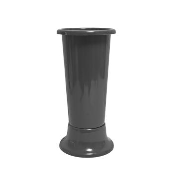 PLASTOVÁ VÁZA S PODSTAVCOM SIVÁ