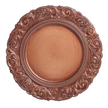 PLASTOVÝ PODNOS, OKRÚHLY, INDA OKRAJ, BORDOVÝ