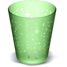 PLASTOVÝ POHÁR, PRIEHĽADNÝ, ZELENÝ