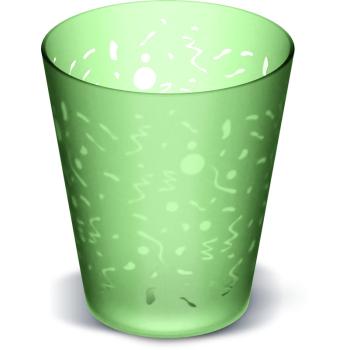 PLASTOVÝ POHÁR, PRIEHĽADNÝ, ZELENÝ