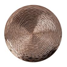 PLASTOVÝ PODNOS, OKRÚHLY, KOŠIKÁRSKY VZOR, RUŽOVÉ ZLATO