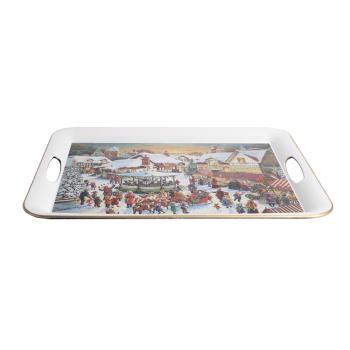 PLASTOVÝ PODNOS, OBDĹŽNIKOVÝ, VIANOČNÝ TRH