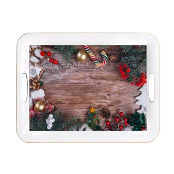 PLASTOVÝ PODNOS, OBDĹŽNIKOVÝ, VIANOČNÝ