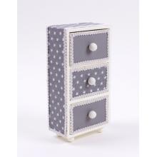 POLYRESINOVÁ ŠPERKOVNICA, 3 ZÁSUVKY, SIVÁ HVIEZDA