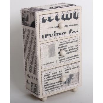 DREVENÁ ŠPERKOVNICA, 3 ZÁSUVKY, NOVINOVÝ VZOR