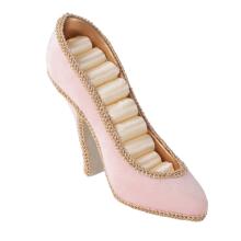 POLYRESINOVÝ ŠPERK V TVARE TOPÁNKY RUŽOVÁ/ZLATÁ