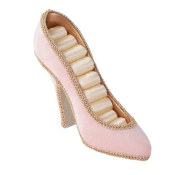 POLYRESINOVÝ ŠPERK V TVARE TOPÁNKY RUŽOVÁ/ZLATÁ