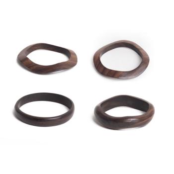 DREVENÝ PEVNÝ NÁRAMOK, TMAVOHNEDÝ