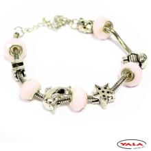 NÁRAMOK Z KOVU A SKLA "FUNNY-1", RUŽOVÝ