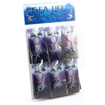 KOVOVÁ KĽÚČENKA MORSKÝ ŽIVOT NA STOJANE, 24 KUSOV