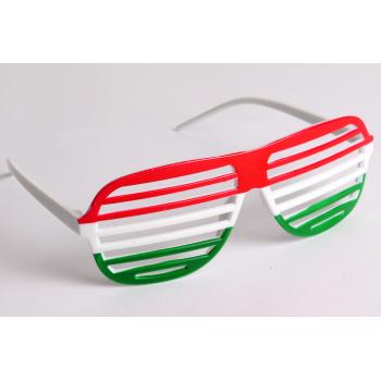 PÁRTY OKULIARE, MAĎARSKÁ VLAJKA, ČERVENO-BIELO-ZELENÁ