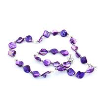 SÚPRAVA NÁHRDELNÍKA A NÁRAMKU, "KAGYLÓCHIPS", MODROFIALOVÁ