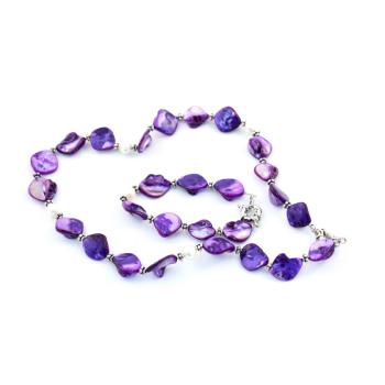 SÚPRAVA NÁHRDELNÍKA A NÁRAMKU, "KAGYLÓCHIPS", MODROFIALOVÁ