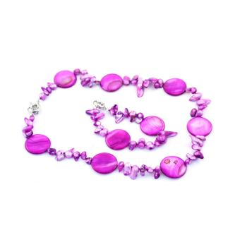 SÚPRAVA NÁHRDELNÍKA A RETIAZKY NA RUKU, "KAGYLÓLEMEZ", FIALOVÁ