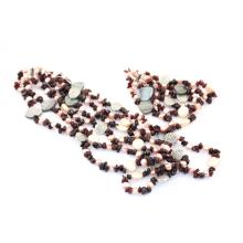 SÚPRAVA NÁHRDELNÍKA A NÁRAMKU, PERLY A MUŠLE, 3 PRAMENE