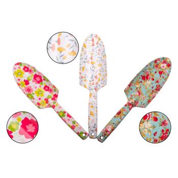 HLINÍKOVÁ ZÁHRADNÁ LOPATA S KVETINOVÝM VZOROM