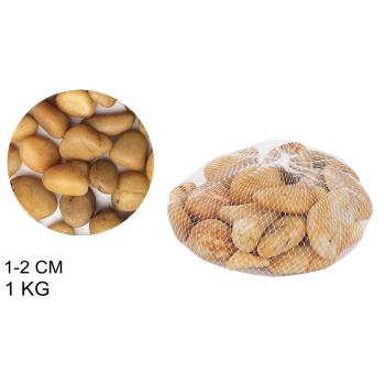 DEKOR KAMIENOK, LEŠTENÝ ŽLTÝ