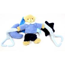 PLYŠOVÁ HRAČKA PRE BÁBIKY, PRÍVESOK, HRKÁLKA S MODRÝM MEDVEDÍKOM