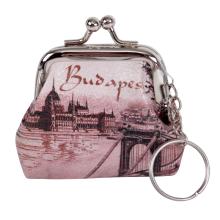 PEŇAŽENKA Z UMELEJ KOŽE S PRÍVESKOM NA KĽÚČE, VZOR "BUDAPEST"