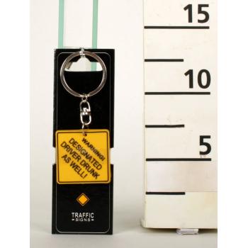 PRÍVESOK NA KĽÚČE "WARNING! DESIGNATED DRIVER DRUNK AS WELL"