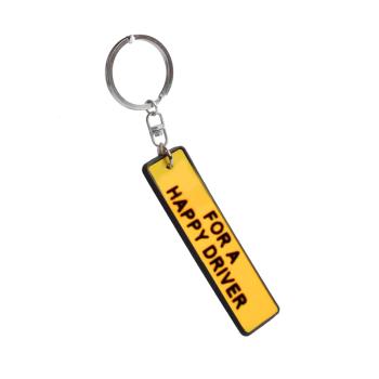 PRÍVESOK NA KĽÚČE S NÁPISOM "FOR A HAPPY DRIVER"