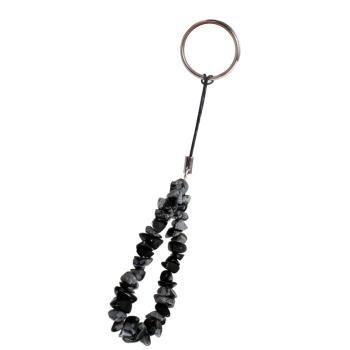 PRÍVESOK NA KĽÚČE ALEBO MOBILNÝ TELEFÓN "SNOWFLAKE OBSIDIAN"