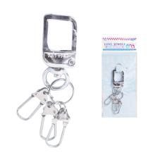 KOVOVÝ PRÍVESOK NA KĽÚČE S 3 PRÍVESKAMI