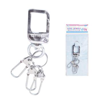 KOVOVÝ PRÍVESOK NA KĽÚČE S 3 PRÍVESKAMI