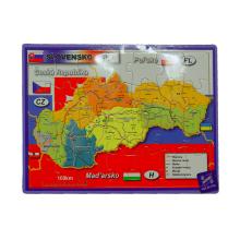 DREVENÉ PUZZLE, MAPA SLOVENSKA, 28 DIELIKOV