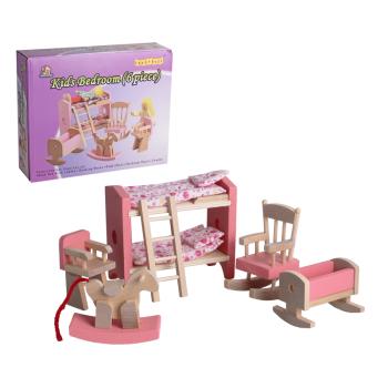 DREVENÝ DETSKÝ NÁBYTOK DO DETSKEJ IZBY, 5 KUSOV