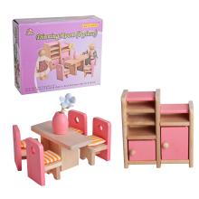 DREVENÝ DETSKÝ NÁBYTOK JEDÁLENSKÝ SET, 8 KUSOV