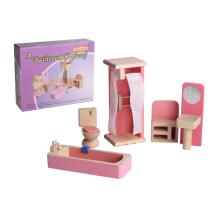 DREVENÝ DETSKÝ NÁBYTOK DO KÚPEĽNE, 5 KUSOV