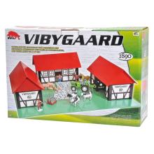 DREVENÝ FARMÁRSKY SET, 3 DOMČEKY SO ZVIERATAMI