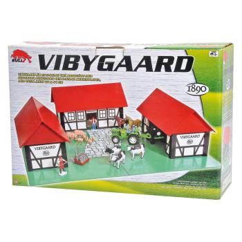 DREVENÝ FARMÁRSKY SET, 3 DOMČEKY SO ZVIERATAMI