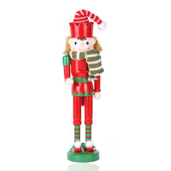 DREVENÝ ŠKRIATOK SO ŠATKOU, ZELENÝ