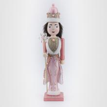 DREVENÁ KRÁĽOVNÁ SO SNEHOVOU VLOČKOU, CHLPATÁ, RUŽOVO ZLATÁ