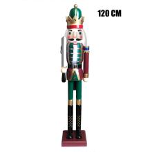 DREVENÝ LUSKÁČIK S MEČOM, ČERVENÝ/ZELENÝ