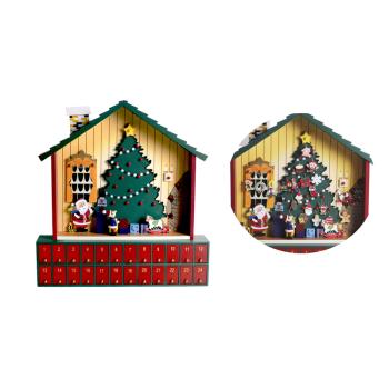 DREVENÝ ADVENTNÝ KALENDÁR, VIANOČNÝ DOMČEK